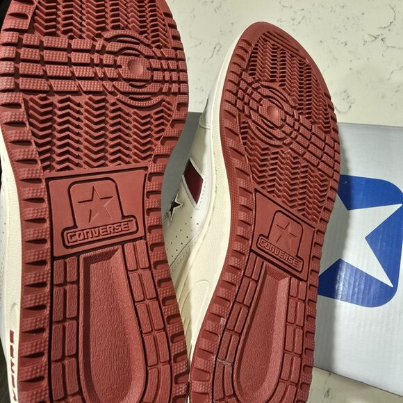 Converse Weapon OX Low Shoes Men's Size 10 Vintage White Maroon A09880C NEW - Picture 6 of 12